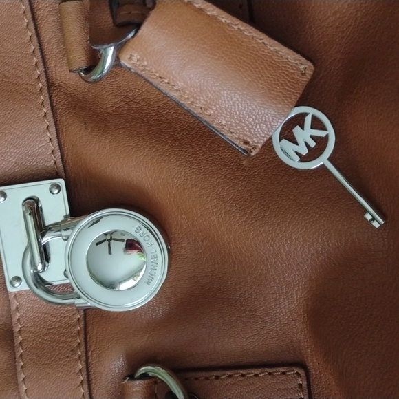 Michael Michael Kors Saffiano Leather Hamilton Satchel - Picture 5 of 14